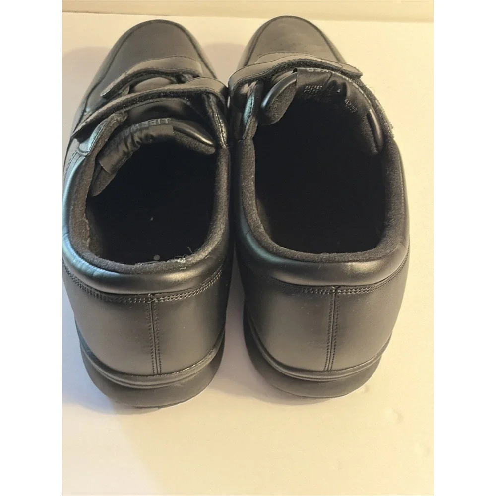 Men's Shoes Propet Life Walker Men's Leather Strap Walking Shoe Black 13 Wide